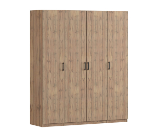 Шкаф четырехдверный Макс 2000 мм, вариант №4 (ЛДСП, корпус дуб вотан)