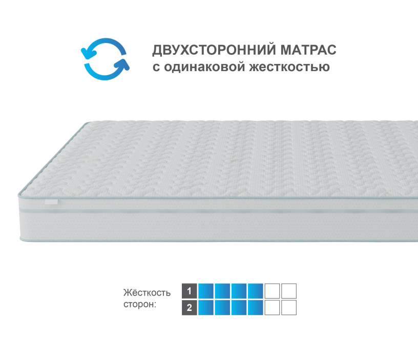 1400 x 2000, Матрас Сити-Альмерия в чехле Cooler в скрутке 1400х2000