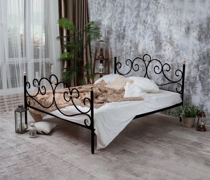 Кованые кровати, Кованая кровать Флоренция 1.4 с двумя спинками