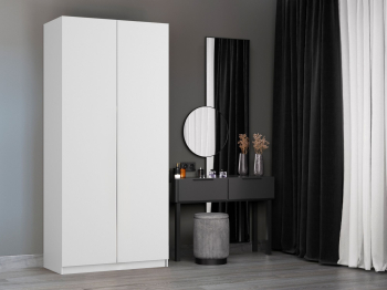 Шкаф складной Е1 Локер ("Гармошка" с системой Push to Move/Правый)101х52,5х220 см, с полками и модулем