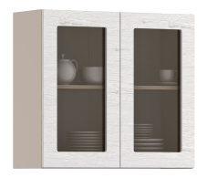 Регина, Регина шкаф навесной со стеклом 2 дв 80х72 см