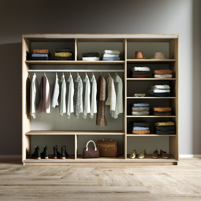 Шкафы-купе 3-х дверные, Шкаф-купе Экспресс 3-х дверный Фотопечать Шелк Стекла 240х60х220