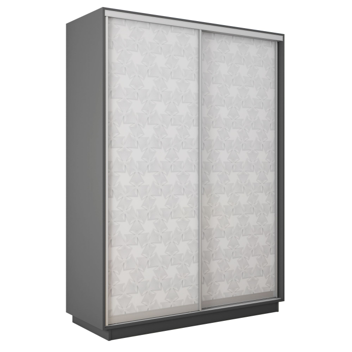 Шкафы-купе 2-х дверные, Шкаф-купе Экспресс 2-х дверный Фотопечать Калейдоскоп Стекла 160х45х220