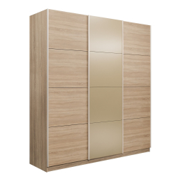 Шкаф-купе Эста 3-х дверный ДСП/Стекла фисташка/Доводчик 300х66х240