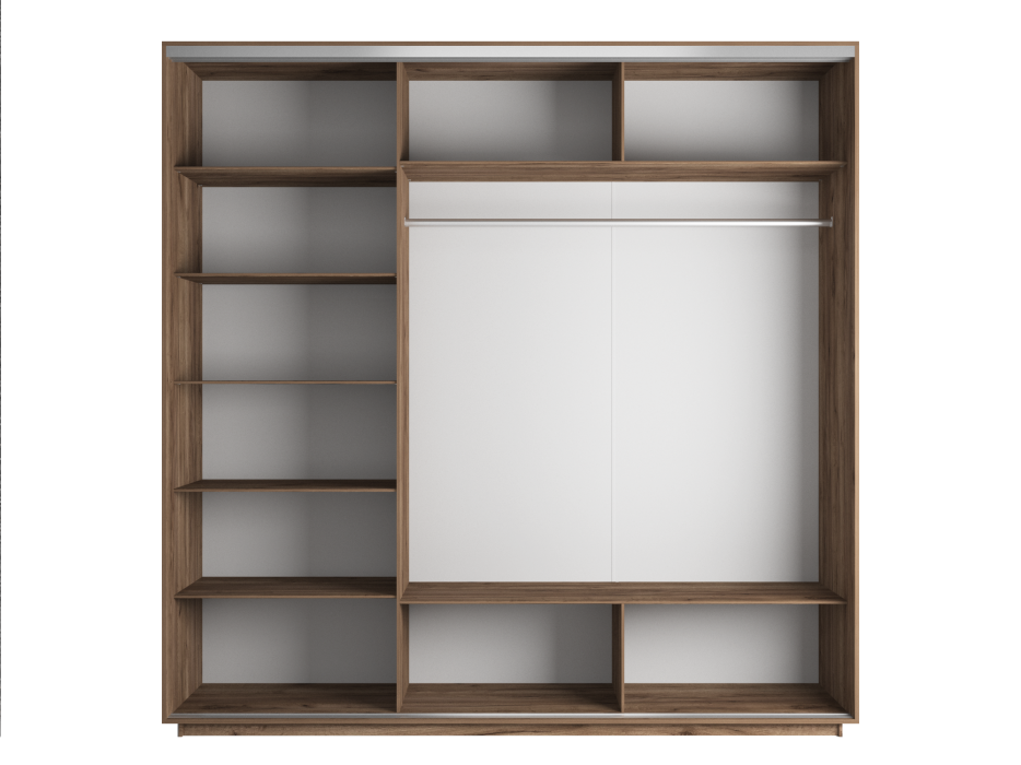 Шкафы-купе, Шкаф-купе Экспресс Экспенс трио 2400 x 1800 x 600