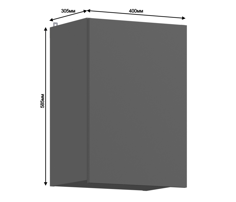 Леон, Леон шкаф навесной 1 дв 40х59 см