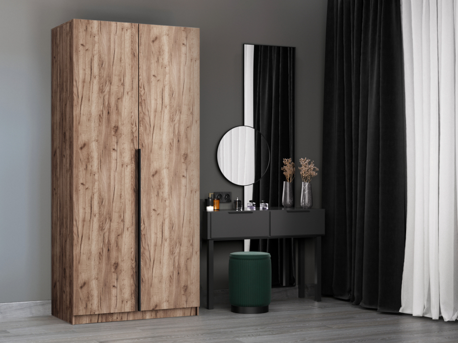 Шкафы распашные, Шкаф складной Е1 Локер ("Гармошка") 101х52,5х220 см, с полками