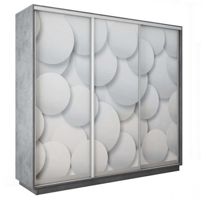 Шкафы-купе 3-х дверные, Шкаф-купе Экспресс 3-х дверный Фотопечать Шары Стекла 240х45х220