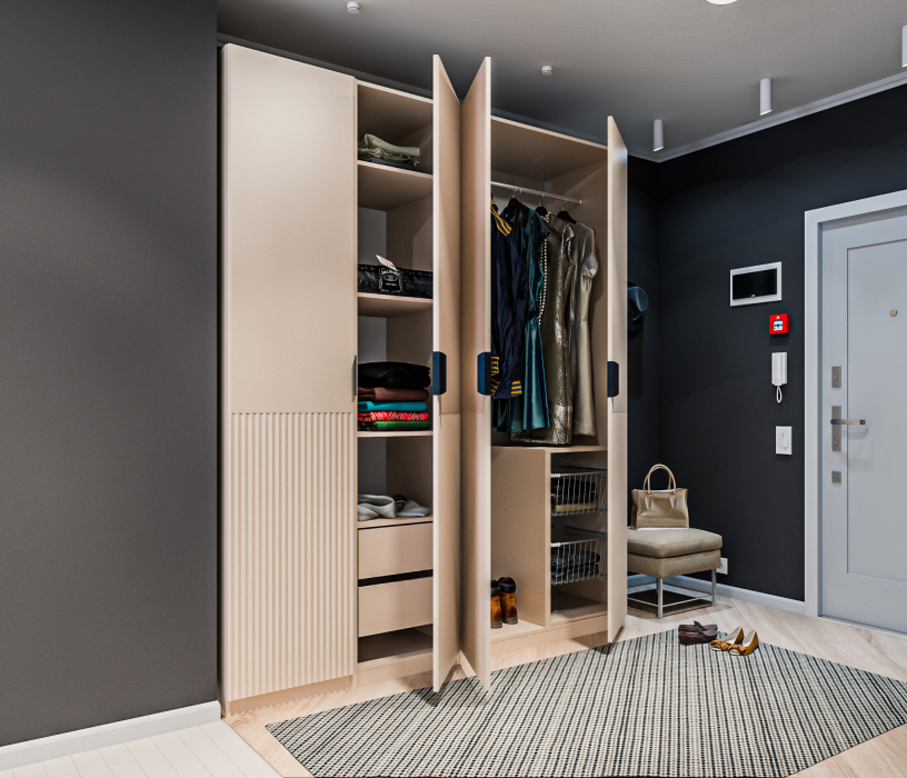 Для одежды, Шкаф 4-дверный 2м МАКС Джаз Кашемир