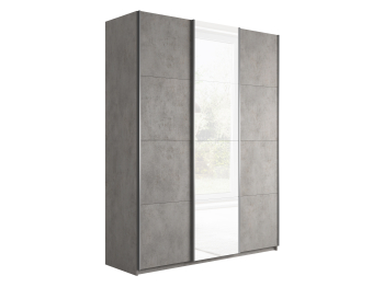 Шкаф-купе Прайм 3-х дверный ДСП/Стекло белое/Доводчики 180х57х230