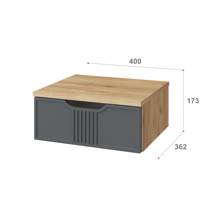 Прикроватные тумбы, Тумба подвесная Эмилия ЭЛ-23