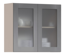 Роял, Роял шкаф навесной со стеклом 2 дв 80х72 см