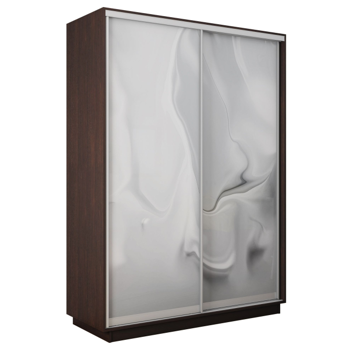 Шкафы-купе 2-х дверные, Шкаф-купе Экспресс 2-х дверный Фотопечать Шелк Стекла 140х45х240