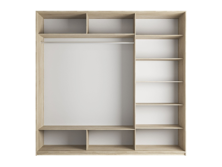 Шкафы-купе 3-х дверные, Шкаф-купе Прайм 3-х дверный ДСП/Стекло черное/Доводчики 180х57х230