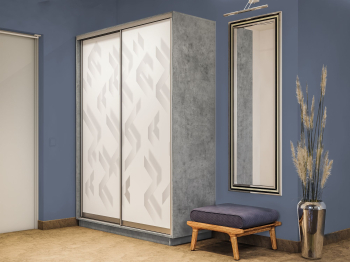 Шкаф-купе Экспресс 2-х дверный Фотопечать Ленты Стекла 120х45х240