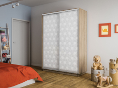 Шкафы-купе 2-х дверные, Шкаф-купе Экспресс 2-х дверный Фотопечать Калейдоскоп Стекла 140х45х220