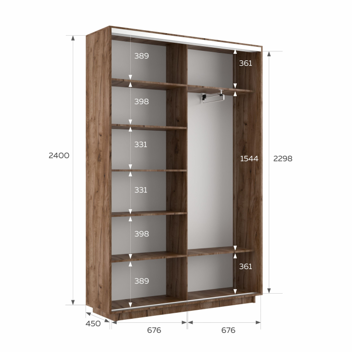 Шкафы-купе 2-х дверные, Шкаф-купе Экспресс 2-х дверный Фотопечать Шелк Стекла 140х45х240