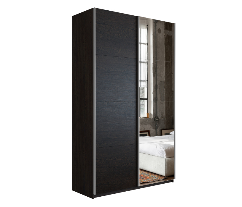 Шкафы-купе 2-х дверные, Шкаф Прайм дуо ДСП+зеркало 2300 х 1600 х 570