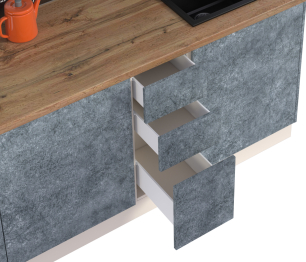 Регина (Лофт) Бетон/Белый глянец