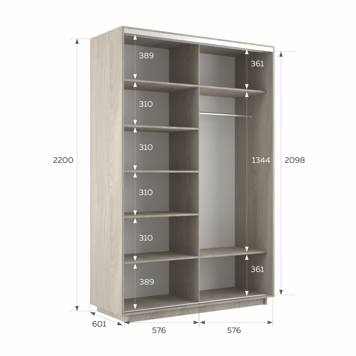 Шкафы-купе 2-х дверные, Шкаф-купе Экспресс 2-х дверный Фотопечать Ленты Стекла 120х60х220