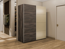 Шкафы-купе 2-х дверные, Шкаф-купе Эста 2-х дверный ДСП/Стекла фисташка/Доводчик 180х66х240