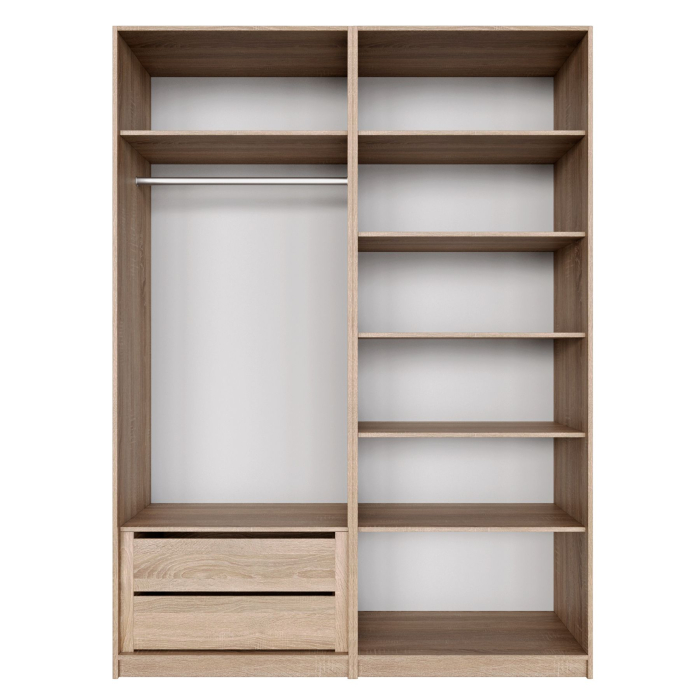 Шкафы распашные, Распашной шкаф Локер 800+800 с ящиками и полками справа