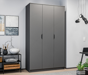 Комплект Бруклин (шкаф и кровать 1800), Диамант серый