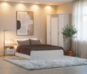 Уют СБ-2747/1.Н Кровать Авиньон,Белый