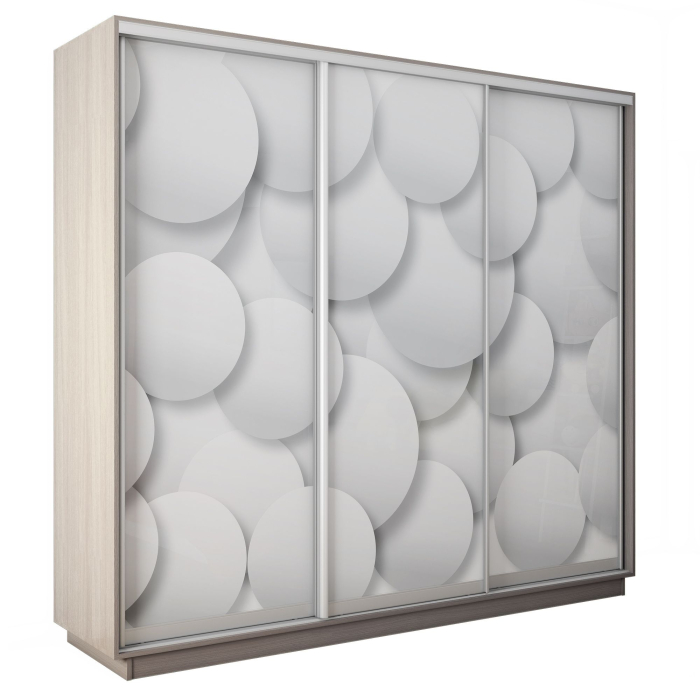Шкафы-купе 3-х дверные, Шкаф-купе Экспресс 3-х дверный Фотопечать Шары Стекла 240х60х220