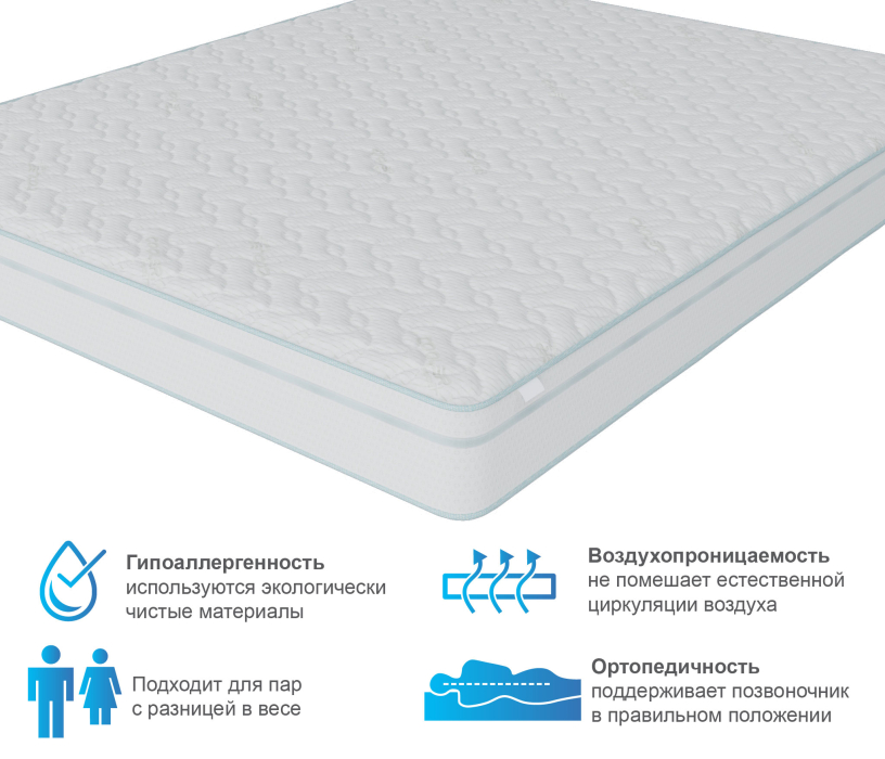 800 x 2000, Матрас Корсика-Зодиак в чехле Cooler 800х2000