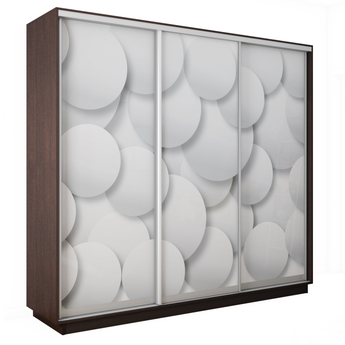 Шкафы-купе 3-х дверные, Шкаф-купе Экспресс 3-х дверный Фотопечать Шары Стекла 240х45х220