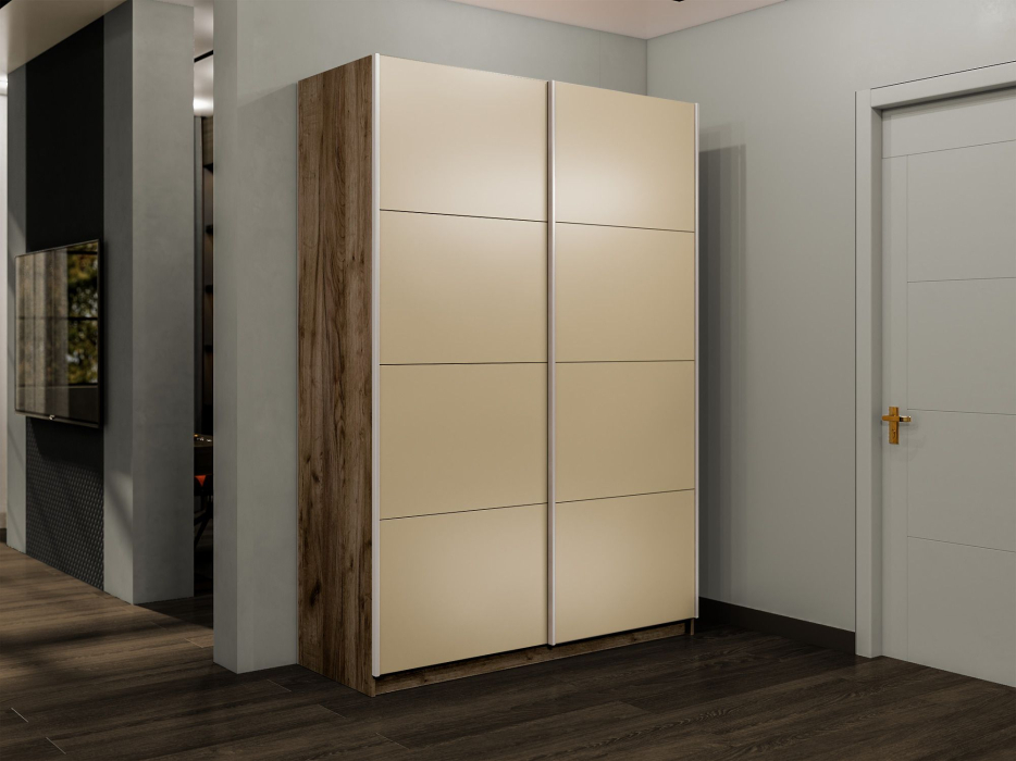 Шкафы-купе 2-х дверные, Шкаф-купе Прайм 2-х дверный Стекла фисташка/Доводчики 120х57х230