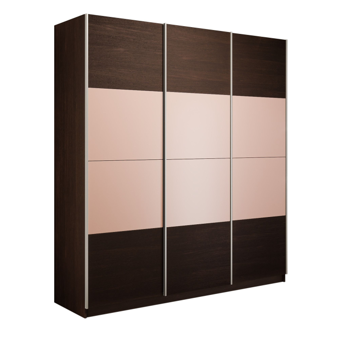 Шкафы-купе 3-х дверные, Шкаф-купе Эста 3-х дверный ДСП/Стекла пудра/Доводчик 270х66х240