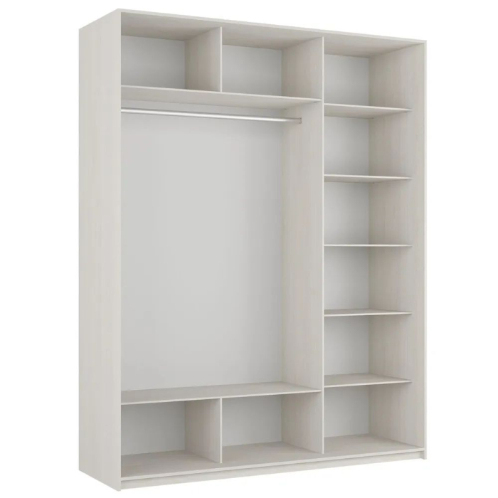 Шкафы-купе 3-х дверные, Шкаф-купе Прайм 3-х дверный Стекла хаки/Доводчики 210х57х230