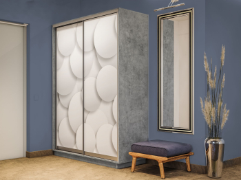 Шкаф-купе Экспресс 2-х дверный Фотопечать Шары Стекла 160х45х220