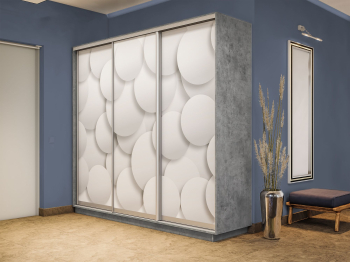 Шкаф-купе Экспресс 3-х дверный Фотопечать Шары Стекла 240х60х220
