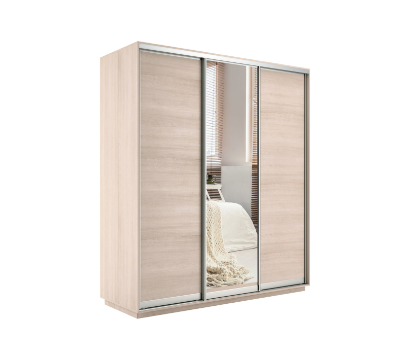 Шкафы-купе, Шкаф-купе Экспресс Медиум (1 зеркало) трио 2200 x 1800 x 600