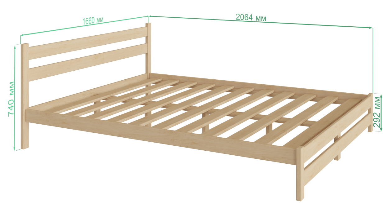 Кровати из массива, Кровать двуспальная "MAMAMIA" 160x200