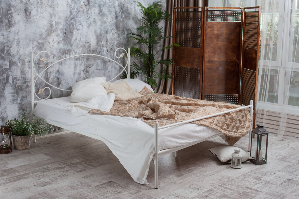 Двуспальные, Кованая кровать Виктория 1.8 с одной спинкой