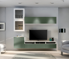 Стенки для гостиной, Гостиная (стенка) Тренд Белый/Белла Камыш/МДФ Modern Белый