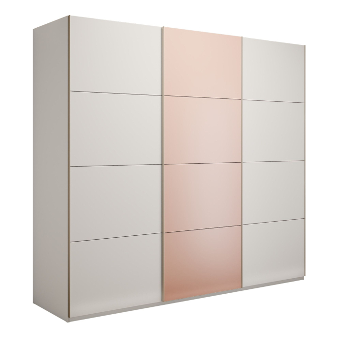 Шкафы-купе 3-х дверные, Шкаф-купе Эста 3-х дверный ДСП/Стекла пудра/Доводчик 240х66х240