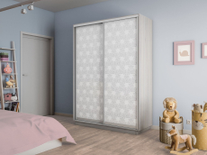 Шкафы-купе 2-х дверные, Шкаф-купе Экспресс 2-х дверный Фотопечать Калейдоскоп Стекла 140х45х240