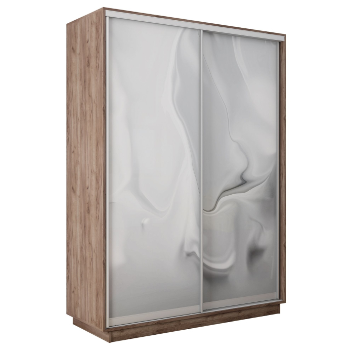 Шкафы-купе 2-х дверные, Шкаф-купе Экспресс 2-х дверный Фотопечать Шелк Стекла 120х45х240