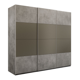 Шкаф-купе Эста 3-х дверный ДСП/Стекла хаки/Доводчик 270х66х240