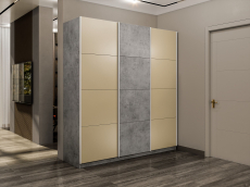 Шкафы-купе 3-х дверные, Шкаф-купе Прайм 3-х дверный Стекла фисташка/ДСП/Доводчики 180х57х230