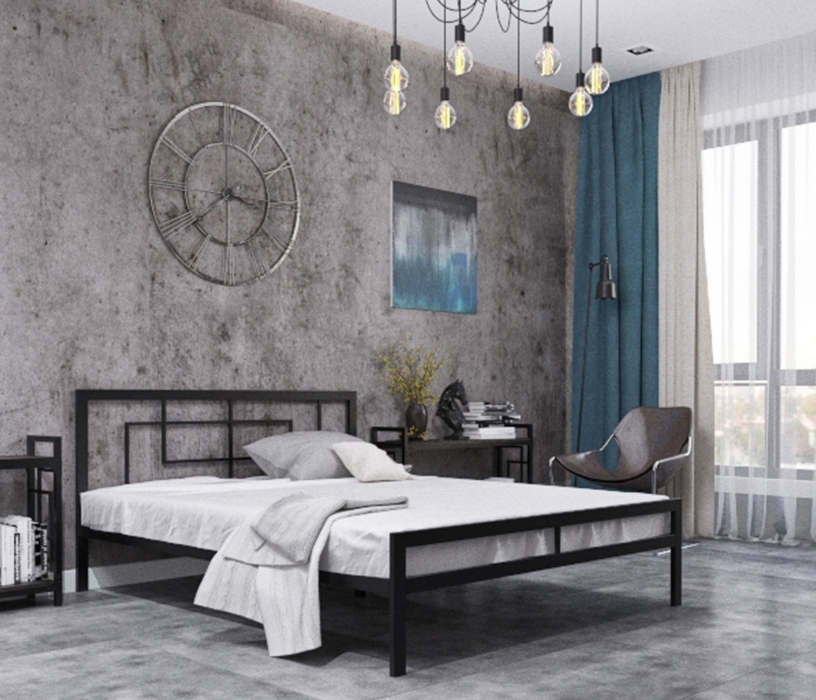 Кровати 120 см, Кровать в стиле лофт Кантерано low 1.2