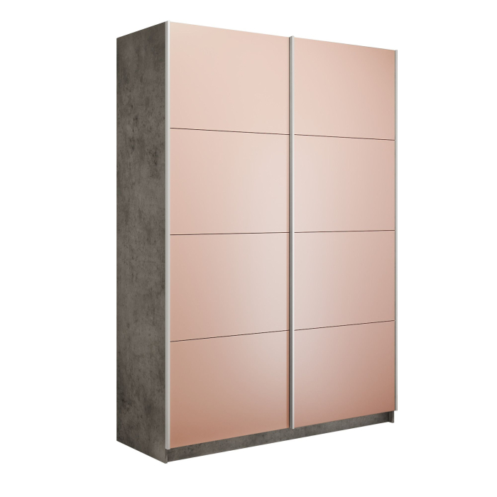 Шкафы-купе 2-х дверные, Шкаф-купе Прайм 2-х дверный Стекла пудра/Доводчики 120х57х230