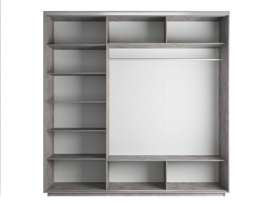 Шкафы-купе, Шкаф-купе Экспресс Экспенс трио 2200 x 2400 x 600