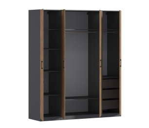 Шкаф четырехдверный Макс 2000 мм, вариант №4 (ЛДСП)