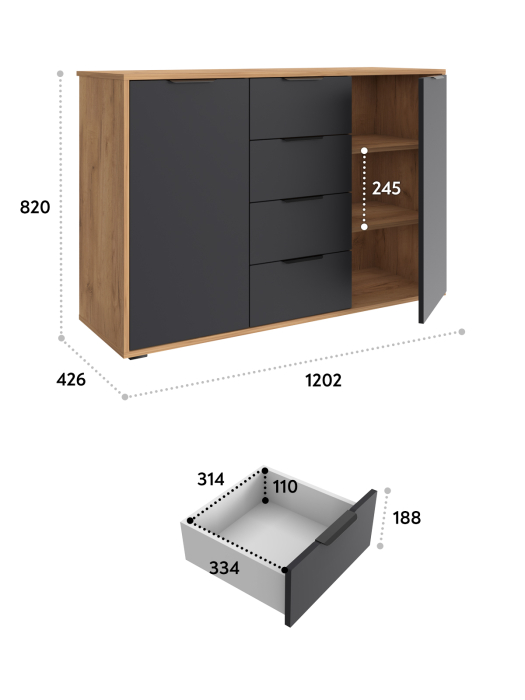 Комоды, Комод Оптима ОП-17